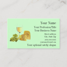 Design Business Card Wein & Käse Visitenkarte