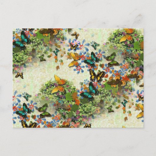 Design BUTTERFLY GARDEN PC5 Postkarte (Vorderseite)