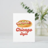 Design Chicago Style Hot Dog Geschenk Hotdog anpas Postkarte (Stehend Vorderseite)
