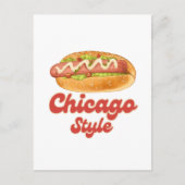 Design Chicago Style Hot Dog Geschenk Hotdog anpas Postkarte (Vorderseite)