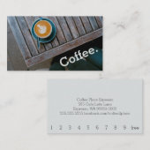 Design Coffee Square Table Einfacher Loyalitätspas Treuekarte (Vorne/Hinten)