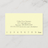 Design Coffee Square Table Simple Loyalität Sepia Treuekarte (Rückseite)