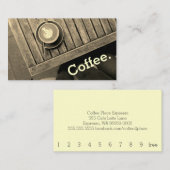 Design Coffee Square Table Simple Loyalität Sepia Treuekarte (Vorne/Hinten)
