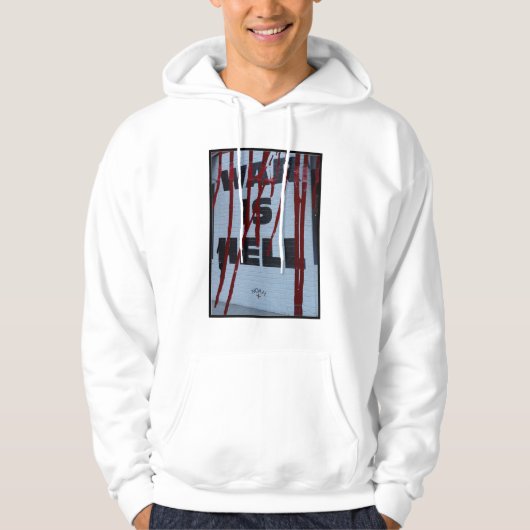 Design com Protesto Visual Urbano War is Hell Hoodie (Vorderseite)