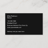 Design cooler Visitenkarten Visitenkarte (Rückseite)