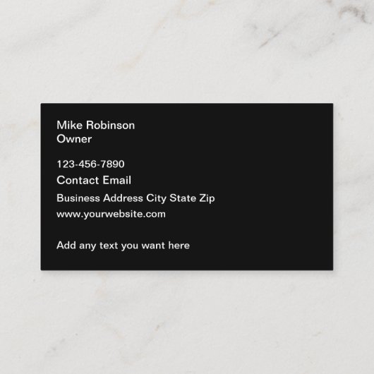 Design cooler Visitenkarten Visitenkarte (Rückseite)