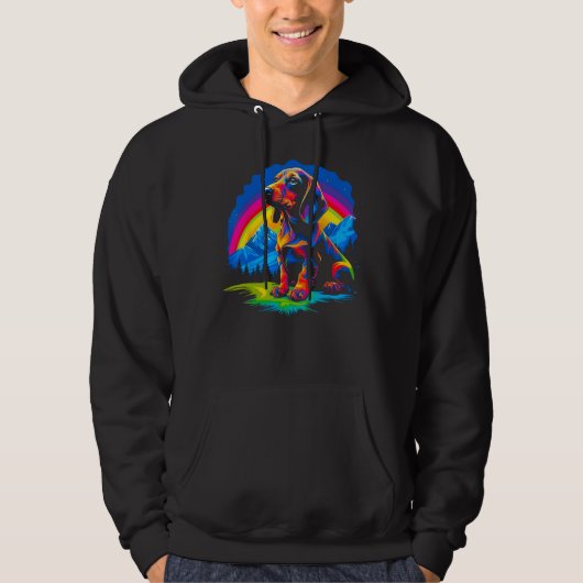 Design Dackel Hund Hoodie (Vorderseite)