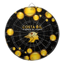 Design-Dartboard für Costa Oil Drop