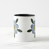 Design de Flor Pixelada com Folhas Esverdeadas Tasse (Zentrum)