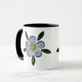 Design de Flor Pixelada com Folhas Esverdeadas Tasse (Vorderseite Links)