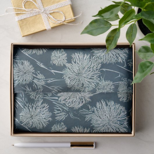 Design-Decoupage von blauen Lüstern Seidenpapier (Geschenk)