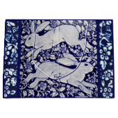 Design Dedham Delft, Blau, Weiß Kaninchen Große Geschenktüte (Vorderseite)