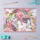 Design-Dekoupage für Rosen und Blume in weichrosa  Seidenpapier (Basteln)