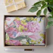 Design-Dekoupage für Rosen und Blume in weichrosa  Seidenpapier (Geschenk)