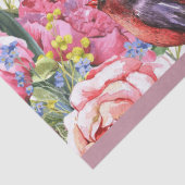 Design-Dekoupage für Rosen und Blume in weichrosa  Seidenpapier (Detail)