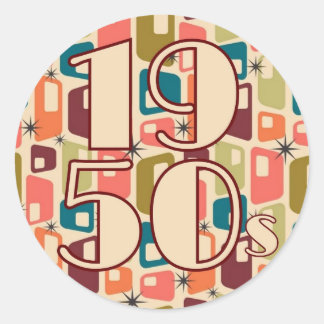 Design der 1950er Jahre Runder Aufkleber