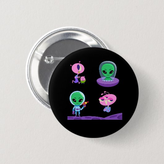 Design der 3D-Alien Button (Vorne & Hinten)