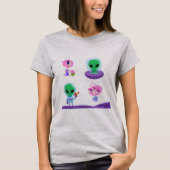 Design der 3D-Alien T-Shirt (Vorderseite)
