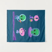 Design der 3D-Alien Wandteppich (Vorderseite (Horizontal))