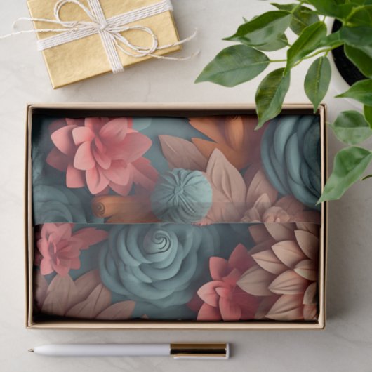 Design der 3D-Blume 5 Seidenpapier (Geschenk)