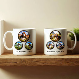 Design der 6-Image-Kaffee-Tasse im Basset-Hund Kaffeetasse