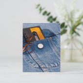 Design der 80er Jahre - Audio-Kassettenband Postkarte (Stehend Vorderseite)