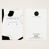 Design der abstrakten Schwarz/Weiß-Ohren-Grafikkar (Vorne & Hinten)