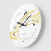 Design der abstrakten Wirbel Große Wanduhr (Winkel)