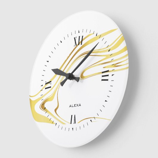 Design der abstrakten Wirbel Große Wanduhr (Winkel)