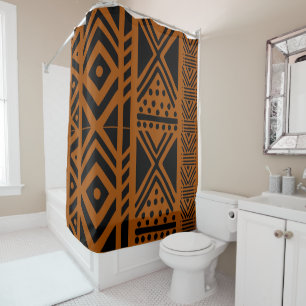 Design der afrikanischen Bogolan-Mud-Stoffdusche Duschvorhang