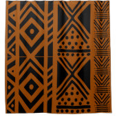 Design der afrikanischen Bogolan-Mud-Stoffdusche Duschvorhang (Vorderseite)
