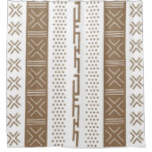 Design der afrikanischen Bogolan-Mud-Stoffdusche Duschvorhang (Vorderseite)