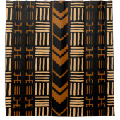 Design der afrikanischen Bogolan-Mud-Stoffdusche Duschvorhang (Vorderseite)