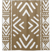 Design der afrikanischen Muscheldusche Duschvorhang (Vorderseite)