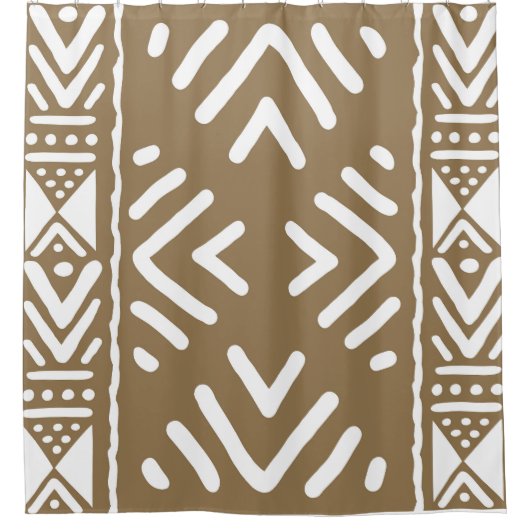 Design der afrikanischen Muscheldusche Duschvorhang (Vorderseite)