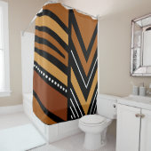 Design der afrikanischen Muscheldusche Duschvorhang (Beispiel)