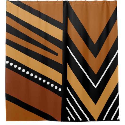 Design der afrikanischen Muscheldusche Duschvorhang (Vorderseite)