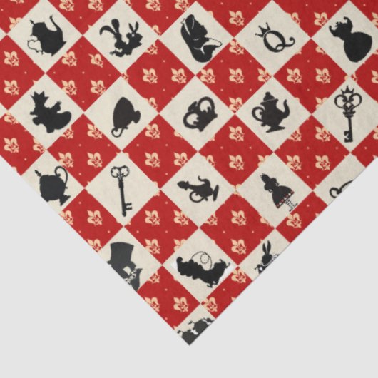 Design der Alice im Wunderland 12 Seidenpapier (Ausschnitt)