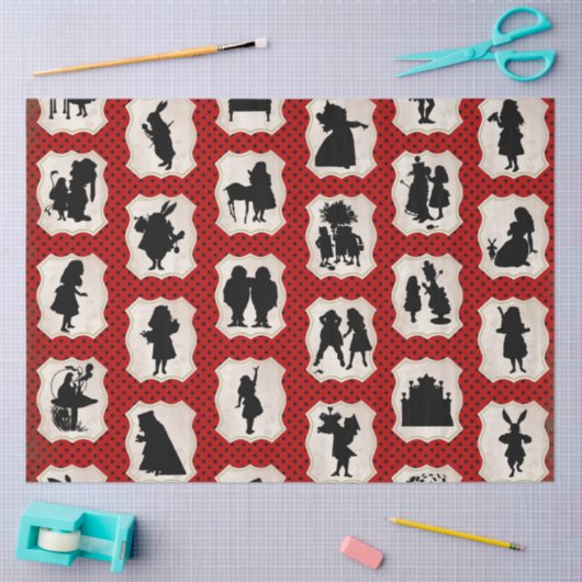 Design der Alice im Wunderland 2 Seidenpapier (Basteln)