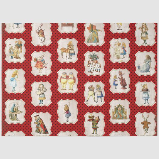 Design der Alice im Wunderland 4 Seidenpapier (Vorderseite)