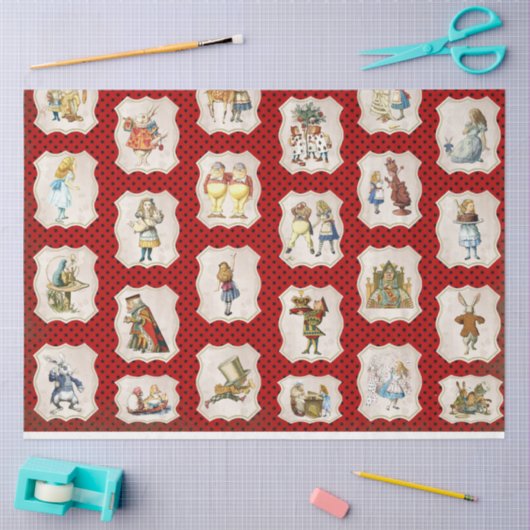 Design der Alice im Wunderland 5 Seidenpapier (Basteln)