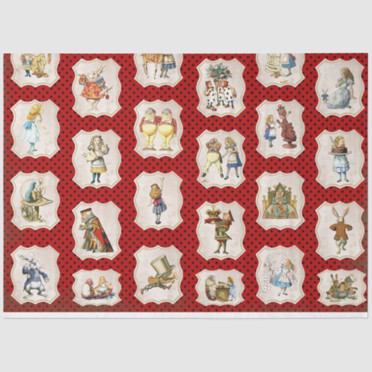 Design der Alice im Wunderland 5 Seidenpapier (Vorderseite)