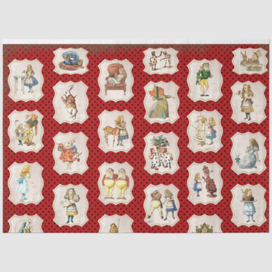 Design der Alice im Wunderland 6 Seidenpapier (Vorderseite)