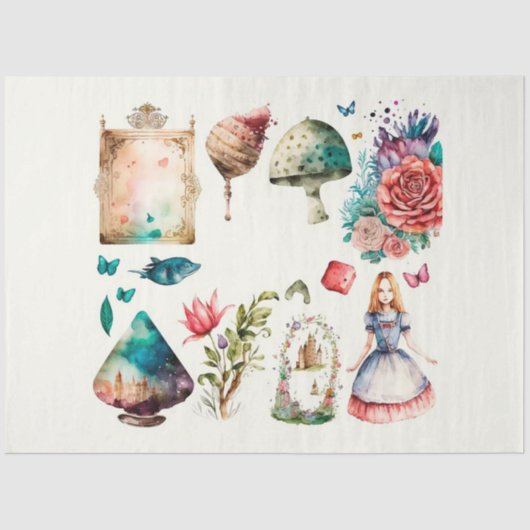 Design der Alice Tea Party Series 7 Seidenpapier (Vorderseite)