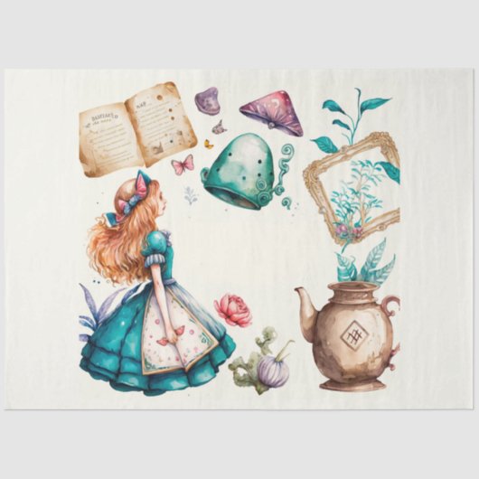 Design der Alice Tea Party Series 9 Seidenpapier (Vorderseite)