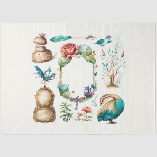 Design der Alice's Tea Party Series 12 Seidenpapier (Vorderseite)