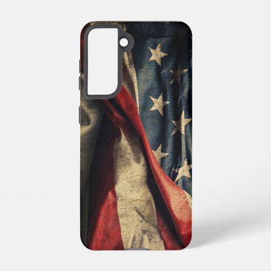 Design der amerikanischen Flag Waving Fabric Samsung Galaxy Hülle (Rückseite)
