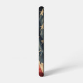 Design der amerikanischen Flag Waving Fabric Samsung Galaxy Hülle (Linke Seite)