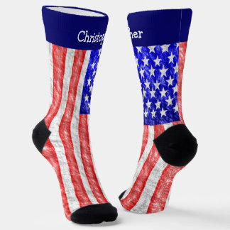Design der amerikanischen Flagge Socken