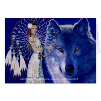 Design der amerikanischen Ureinwohner & Blauen Wol